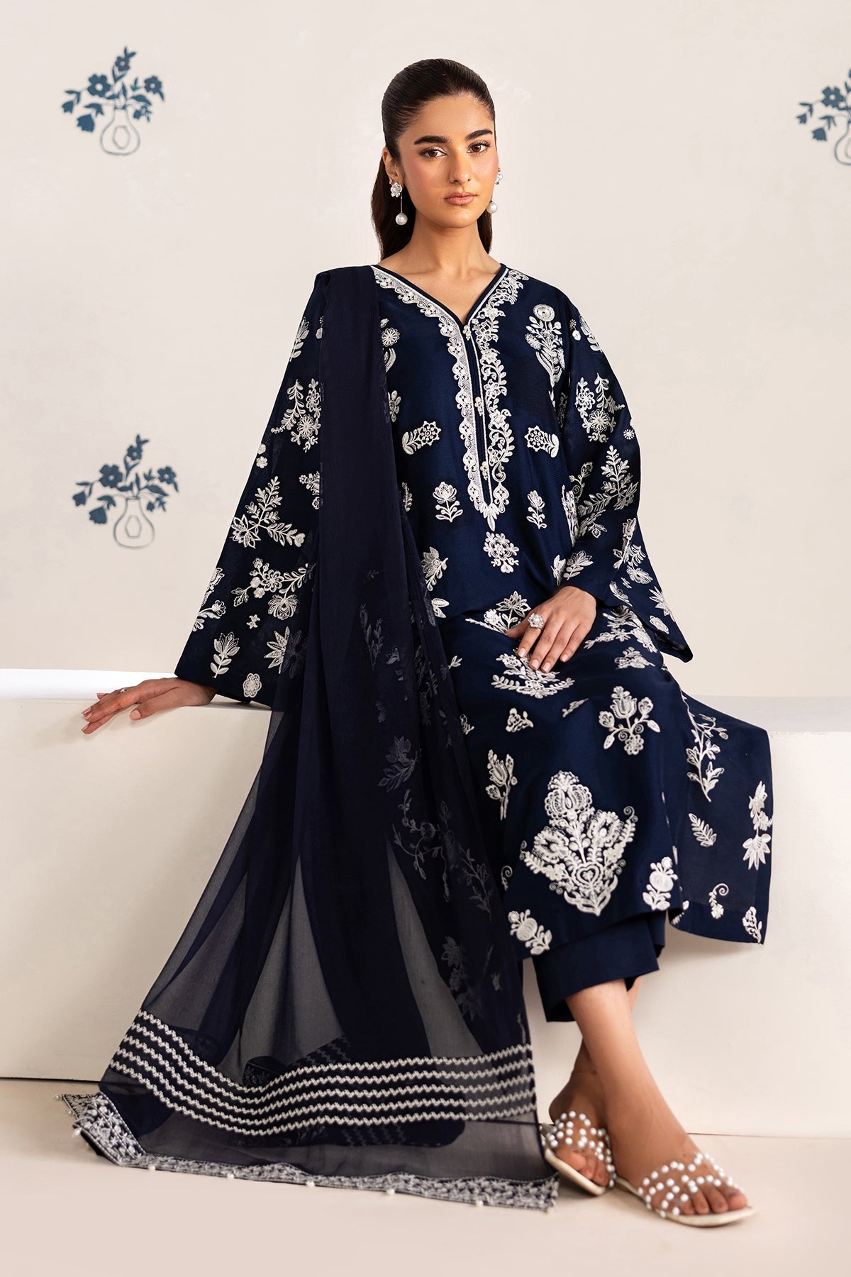 Baroque | Luxury Summer Pret | UF-4464 - Luxury Dress - available at Maria Faisal in UK and USA.
