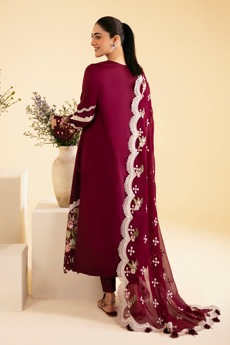 Qalamkar | Qlinekari Luxury Lawn | SQ-11 ZENAL - Designer Dress with Intricate embroidery and embellishments. Shop elegent wedding dress at Maria Faisal.
