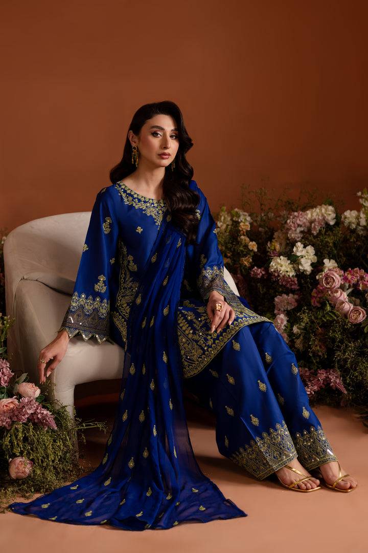 Batik | Aylin Festive Solids | Sole Blue by Maria Faisal - Registered Vendor of : Batik - type : Ladies Clothes - 100% original wedding dresses