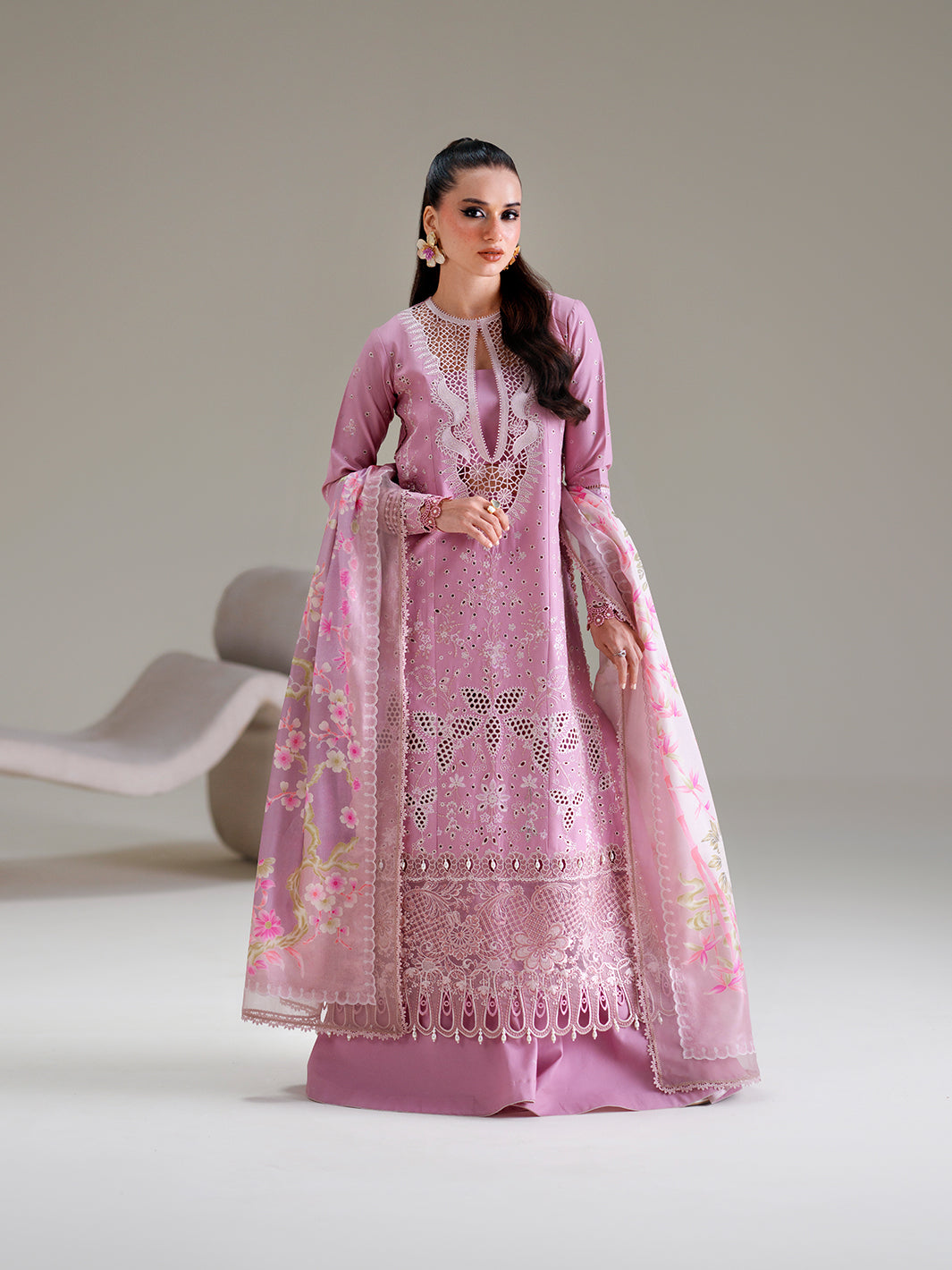 Bin Ilyas | Amour Luxury Lawn 26 | 181-B - Luxury Dress - available at Maria Faisal in UK and USA.