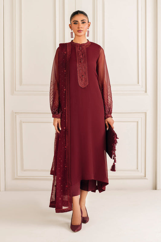 Baroque | Luxury Pret 25 | EMBROIDERED CHIFFON PR-1136 - Ladies Clothes - Maria Faisal