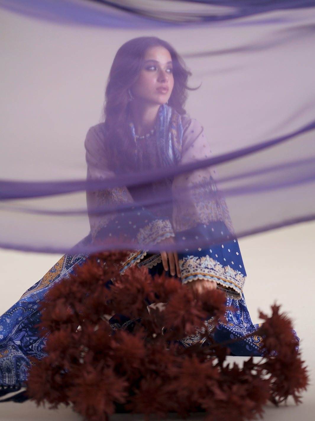 Bin Ilyas | Amour Luxury Lawn 26 |182-B - Luxury Dress - available at Maria Faisal in UK and USA.
