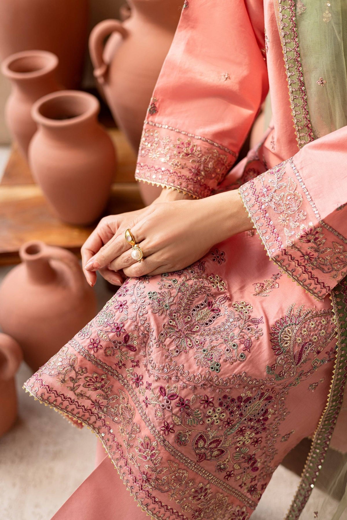 Batik | Nyra Embroidered Summer Solids | Anastasia by Maria Faisal - Registered Vendor of : Batik - type : Ladies Clothes - 100% original wedding dresses