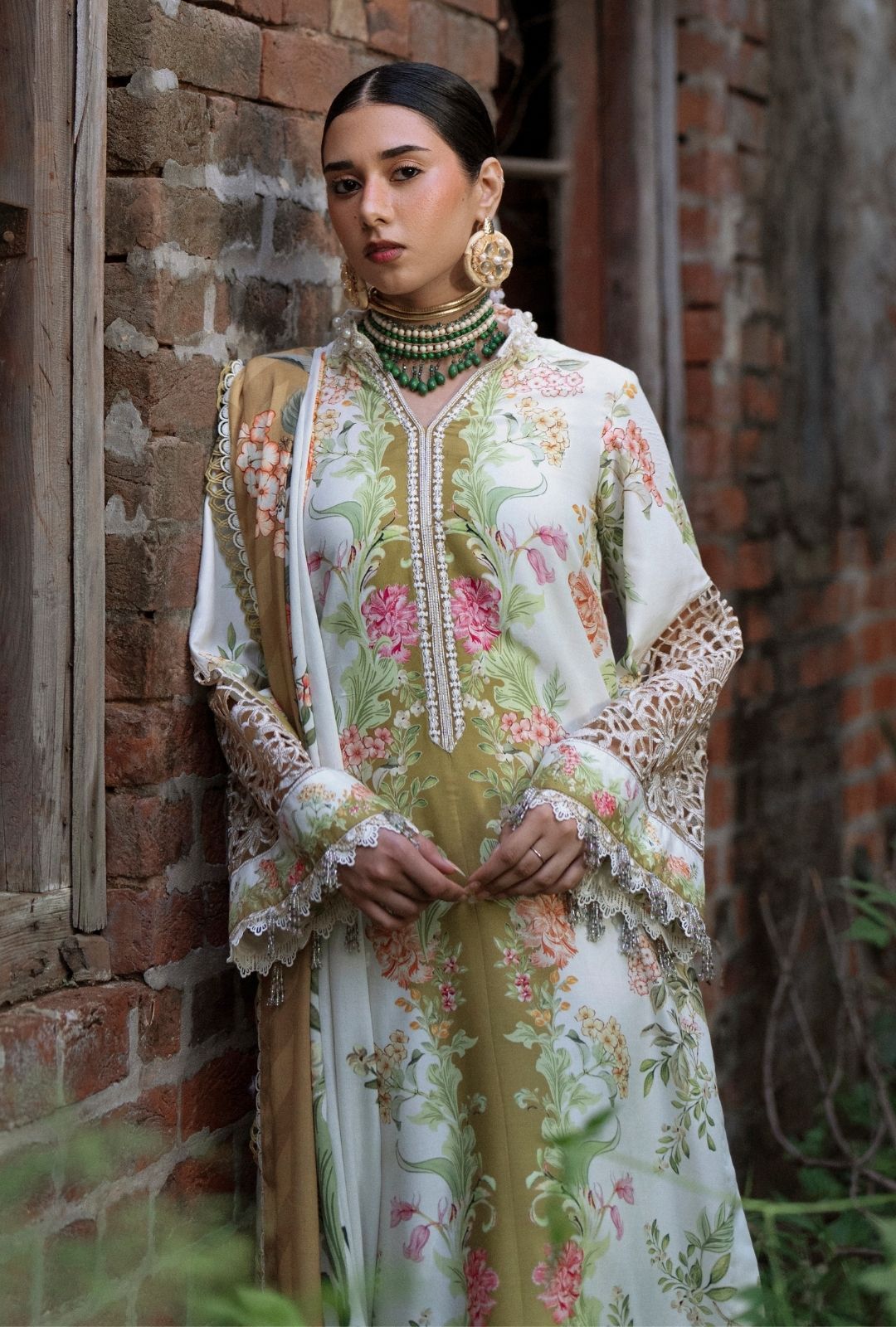 AJR Couture | Sard Sham | Gulrukh - Casual Dress - available at Maria Faisal in UK and USA.