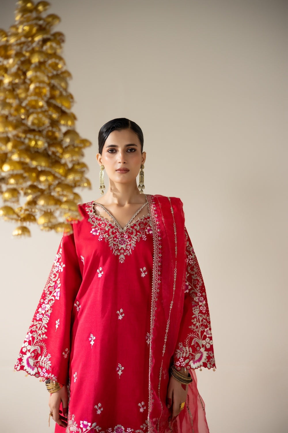 Enzo | Lune Des Fleurs | MERLOT - Formal Dress - available at Maria Faisal in UK and USA.