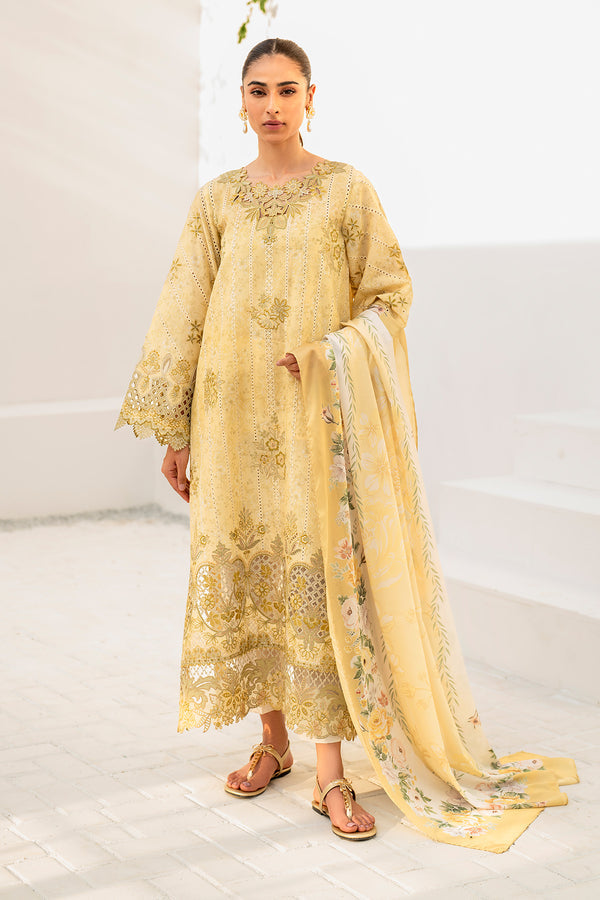 Baroque | Luxury Pret 24 | LAWN UF-670 - Designer Dress with Intricate embroidery and embellishments. Shop elegent wedding dress at Maria Faisal.