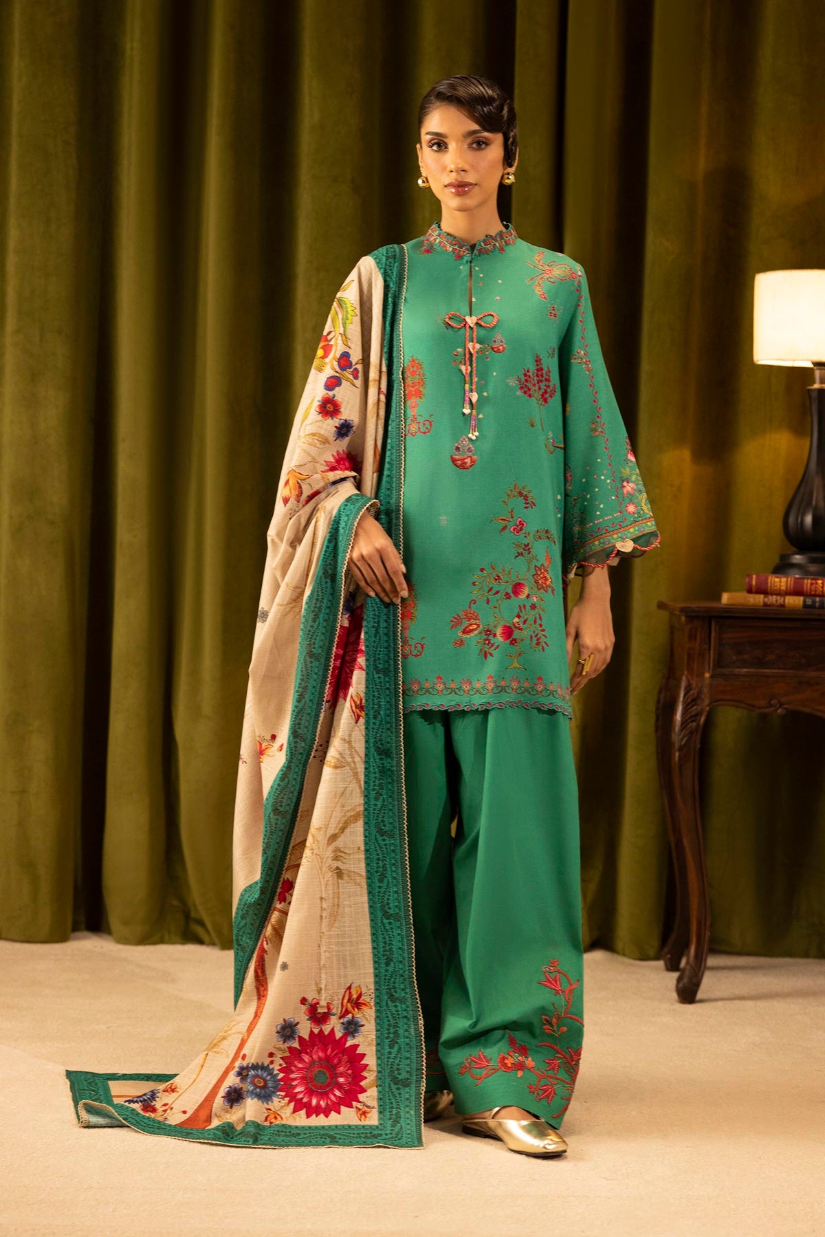 Sana Safinaz | Muzlin Winter 25 | 019B - Casual Dress - available at Maria Faisal in UK and USA.