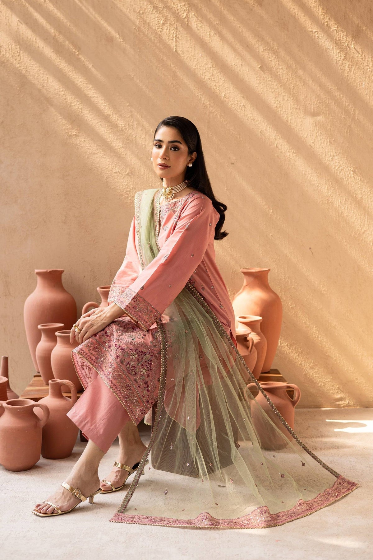 Batik | Nyra Embroidered Summer Solids | Anastasia by Maria Faisal - Registered Vendor of : Batik - type : Ladies Clothes - 100% original wedding dresses