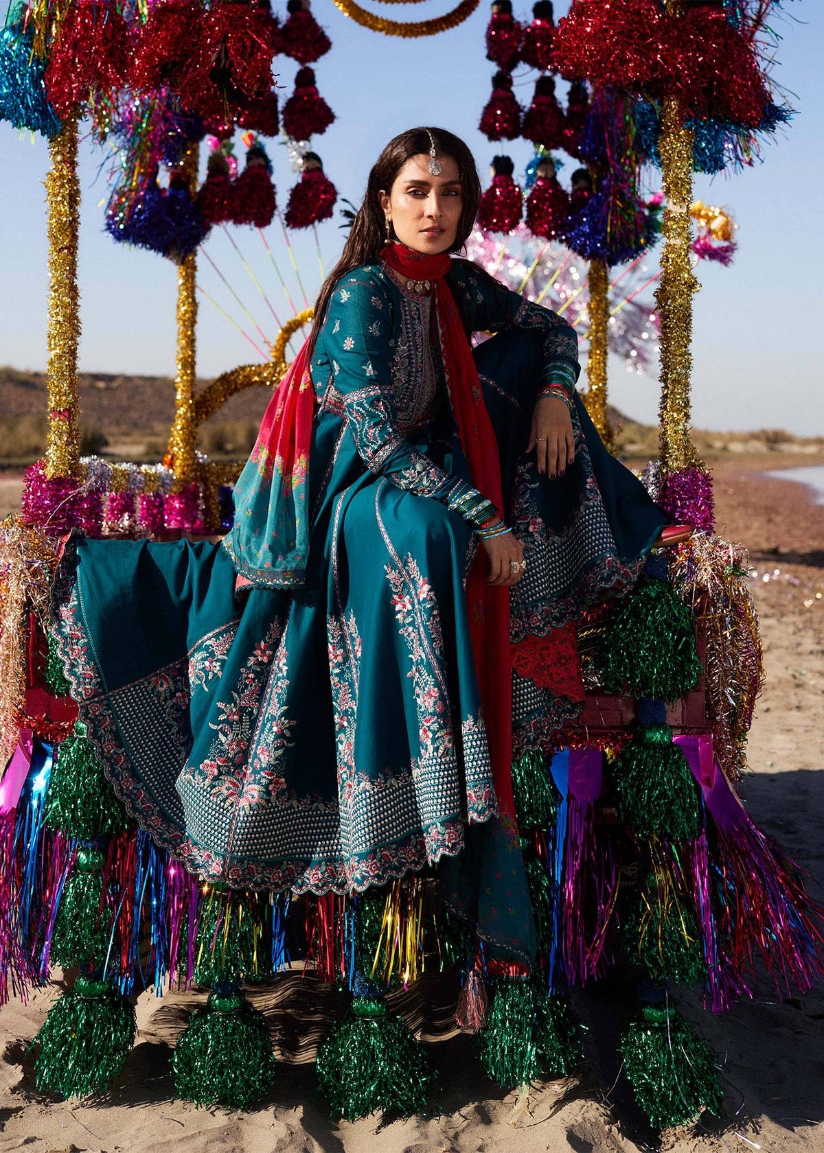 Hussain Rehar | Surkh Eid Pret’25 | Zarqash by Maria Faisal - Registered Vendor of : Hussain Rehar - type : Ladies Clothes - 100% original wedding dresses