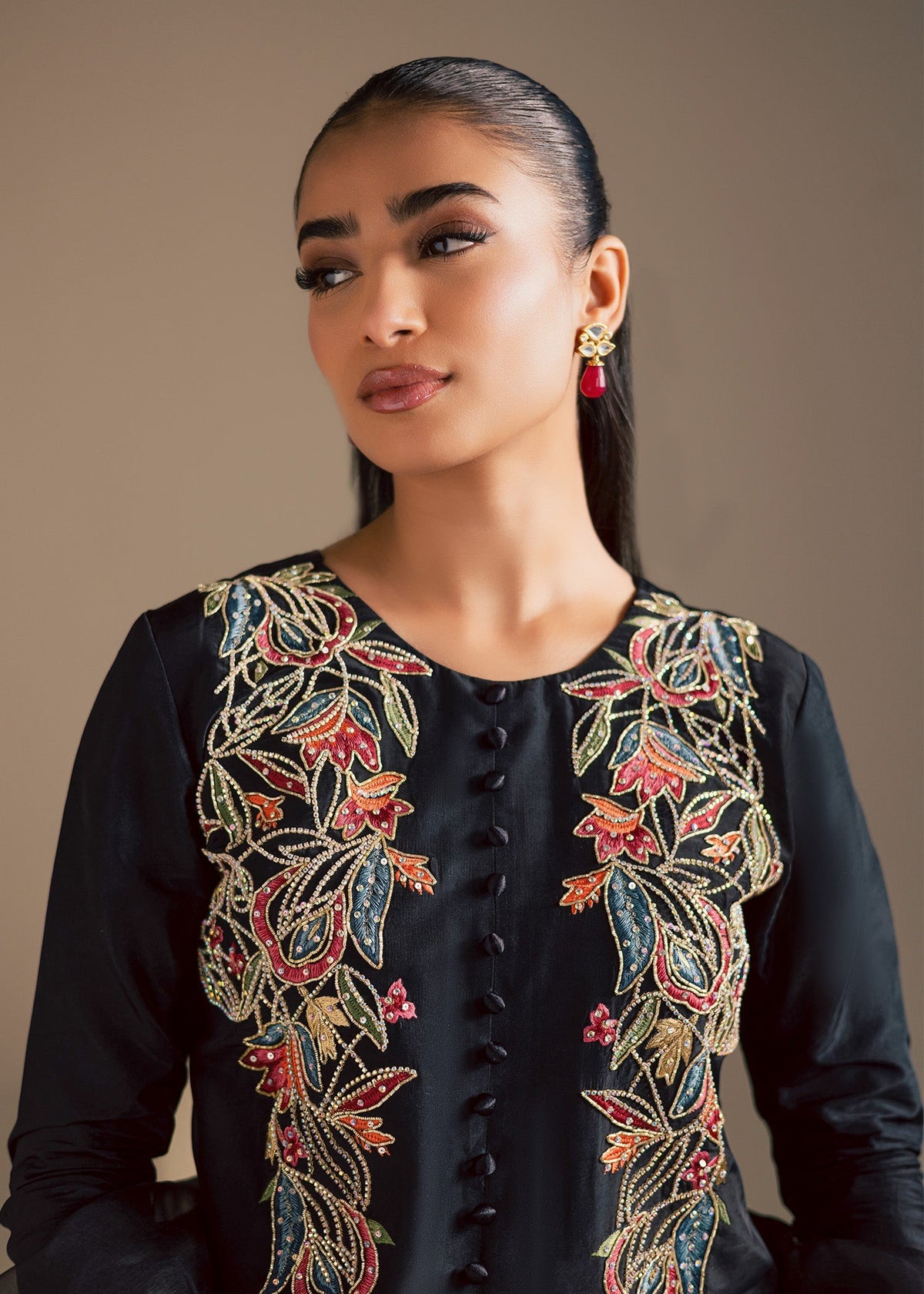 Maria Osama Khan | Noir Bliss Luxury Formals | Midnight Noir - Formal Dress - available at Maria Faisal in UK and USA.