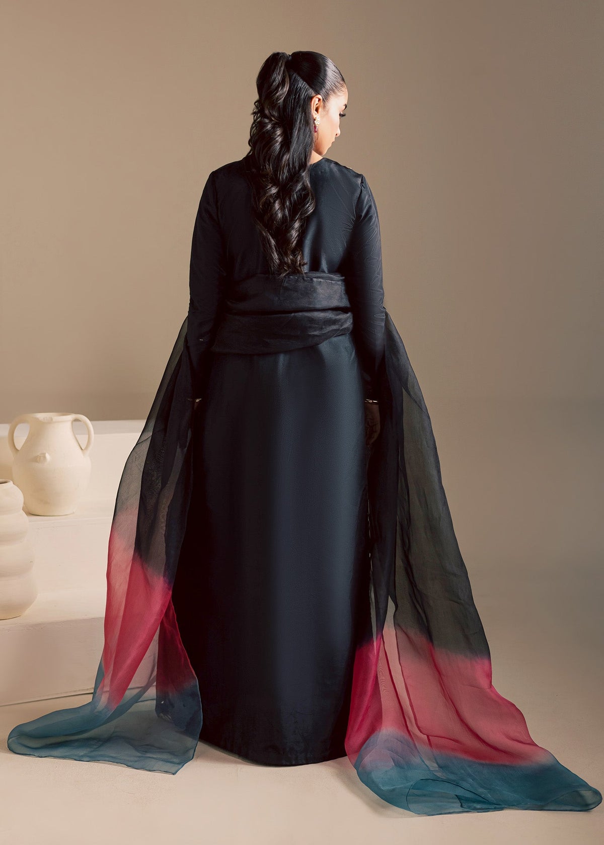Maria Osama Khan | Noir Bliss Luxury Formals | Midnight Noir - Formal Dress - available at Maria Faisal in UK and USA.