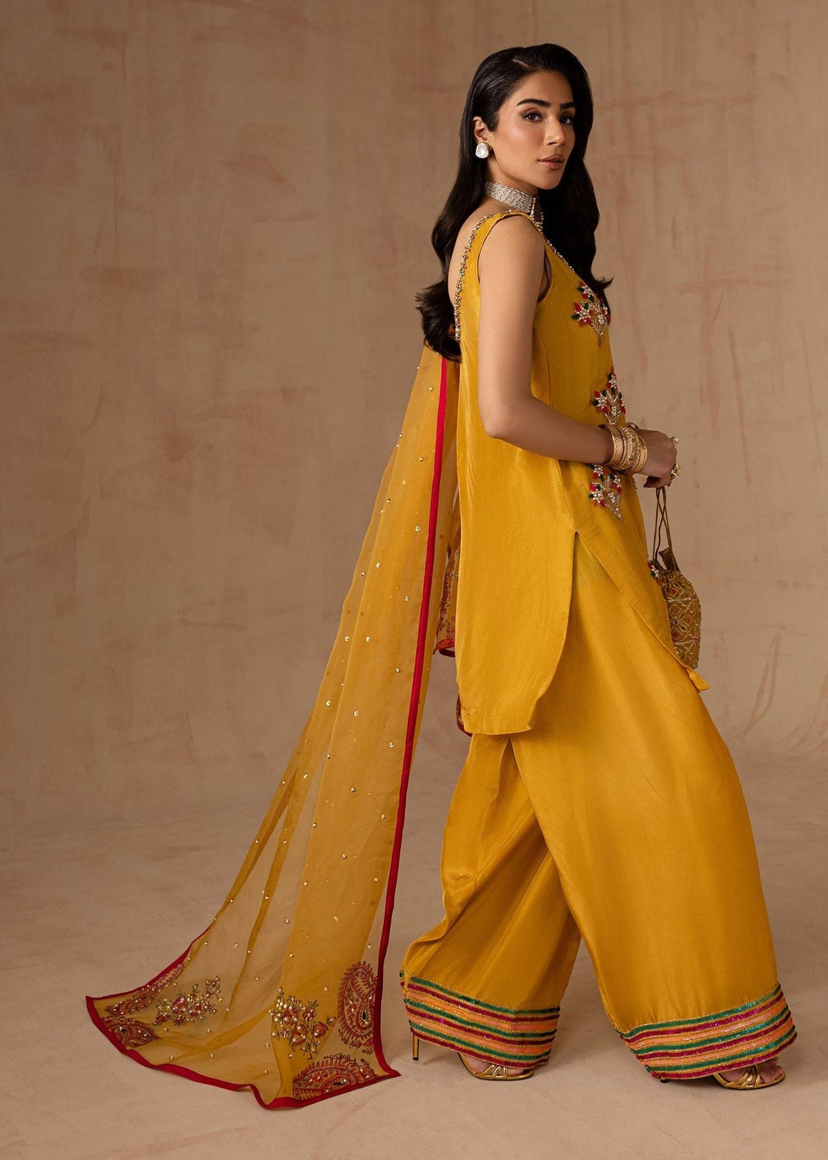Maria Osama Khan | Noir Bliss Luxury Formals | Marigold Muse by Maria Faisal - Registered Vendor of : Maria Osama Khan - type : Ladies Clothes - 100% original wedding dresses