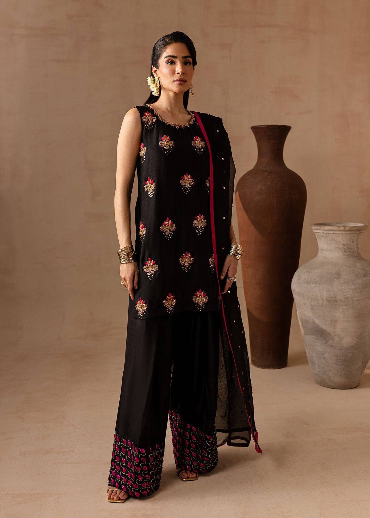 Maria Osama Khan | Noir Bliss Luxury Formals | Charcoal Charm by Maria Faisal - Registered Vendor of : Maria Osama Khan - type : Ladies Clothes - 100% original wedding dresses