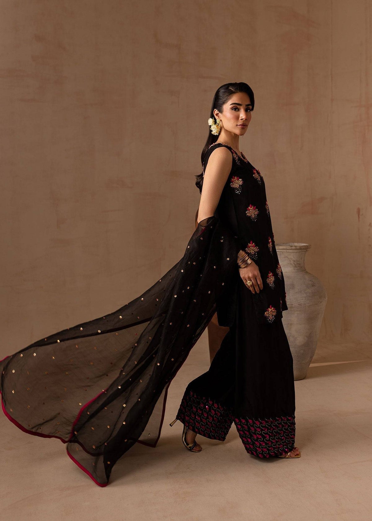 Maria Osama Khan | Noir Bliss Luxury Formals | Charcoal Charm by Maria Faisal - Registered Vendor of : Maria Osama Khan - type : Ladies Clothes - 100% original wedding dresses