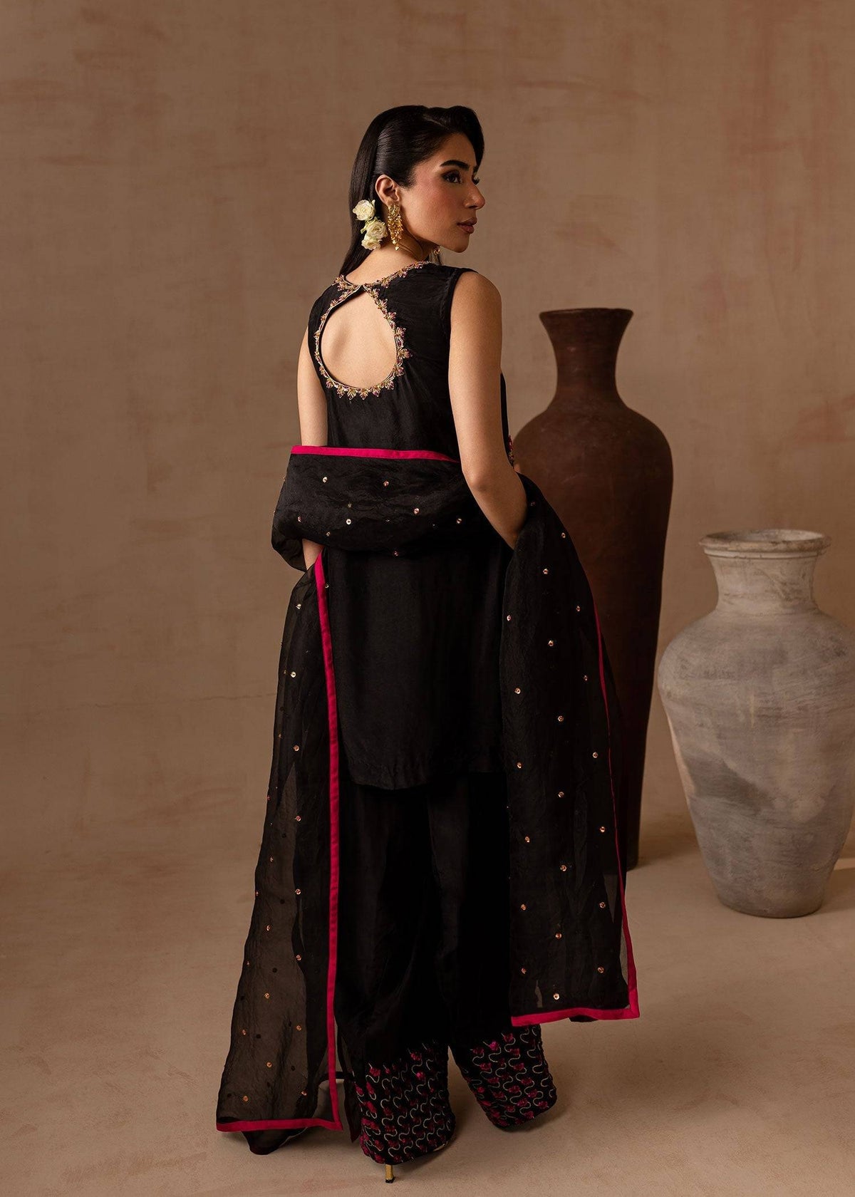 Maria Osama Khan | Noir Bliss Luxury Formals | Charcoal Charm by Maria Faisal - Registered Vendor of : Maria Osama Khan - type : Ladies Clothes - 100% original wedding dresses