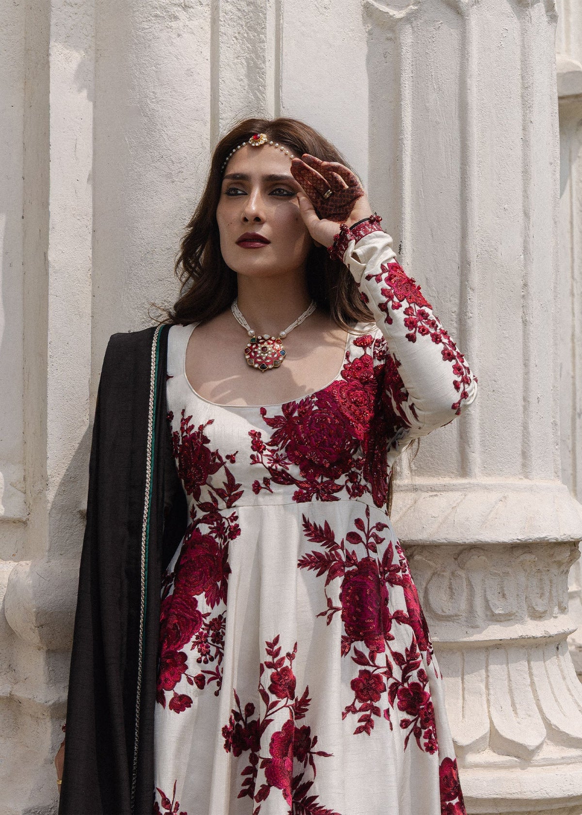 Hussain Rehar | the Doll House Festive Edit | Gulnar - Formal Dress - available at Maria Faisal in UK and USA.