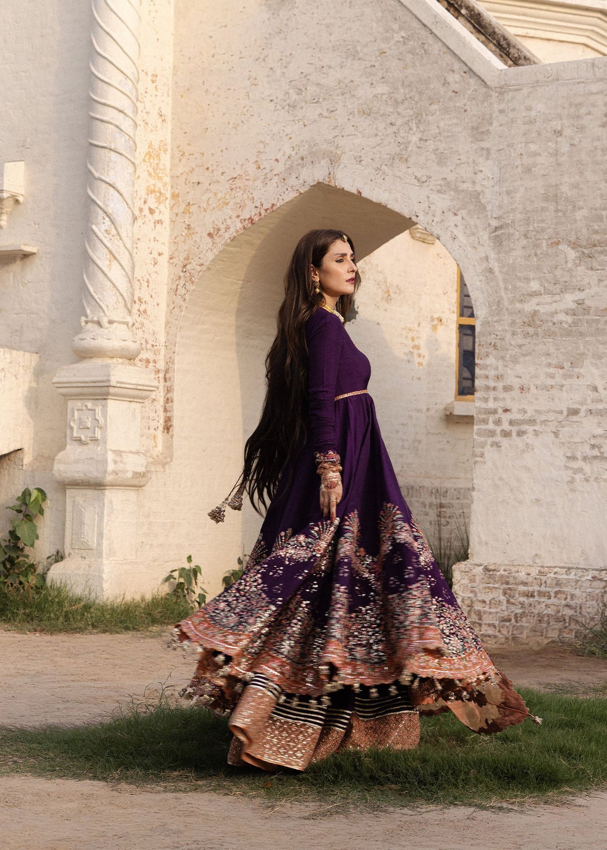 Hussain Rehar | the Doll House Festive Edit | Shabnam - Formal Dress - available at Maria Faisal in UK and USA.