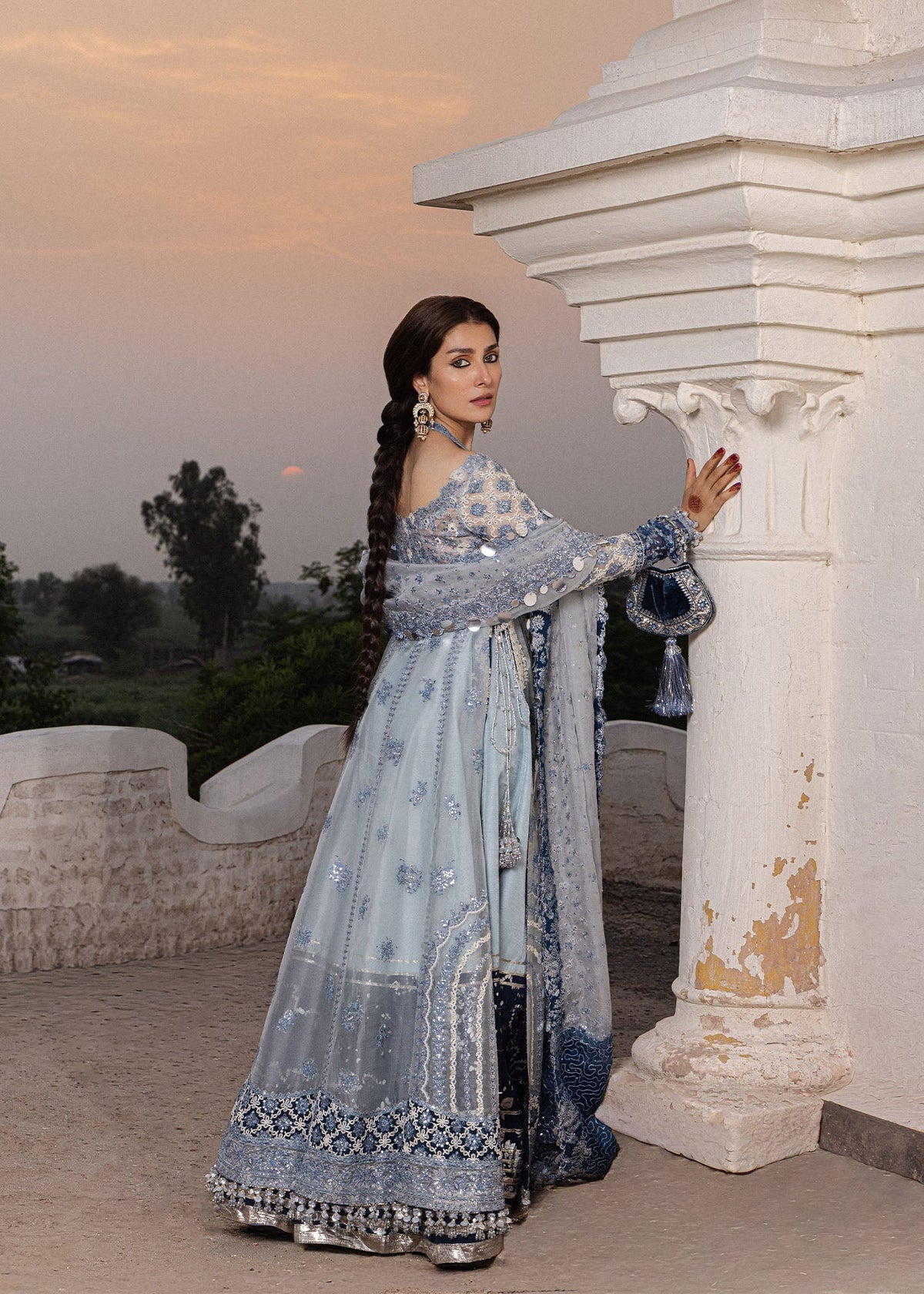 Hussain Rehar | the Doll House Festive Edit | Mehtab - Formal Dress - available at Maria Faisal in UK and USA.