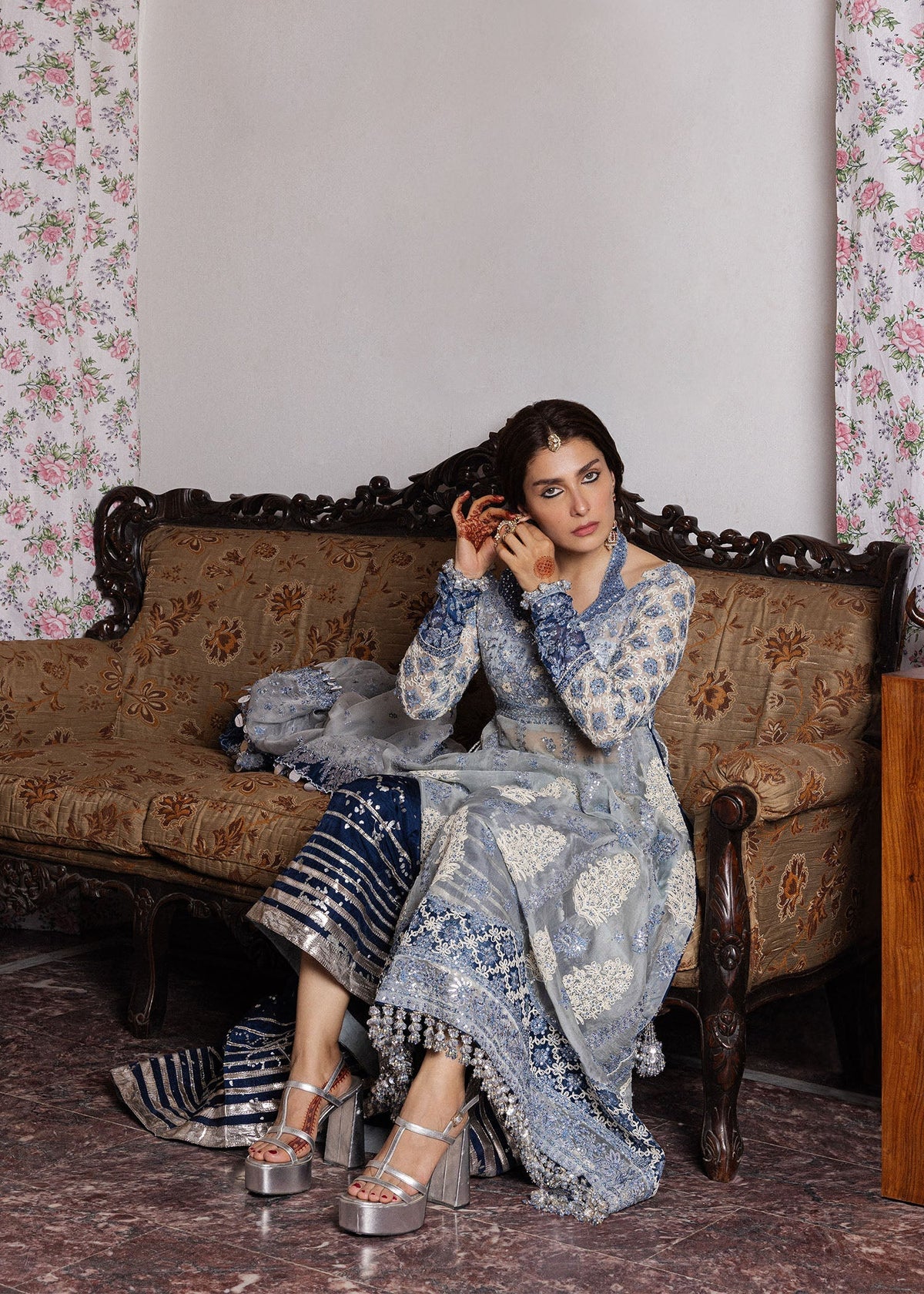 Hussain Rehar | the Doll House Festive Edit | Mehtab - Formal Dress - available at Maria Faisal in UK and USA.