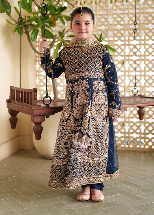 3 Piece Embroidered Chiffon Suit - Kids Clothing - available at Maria Faisal in UK and USA.