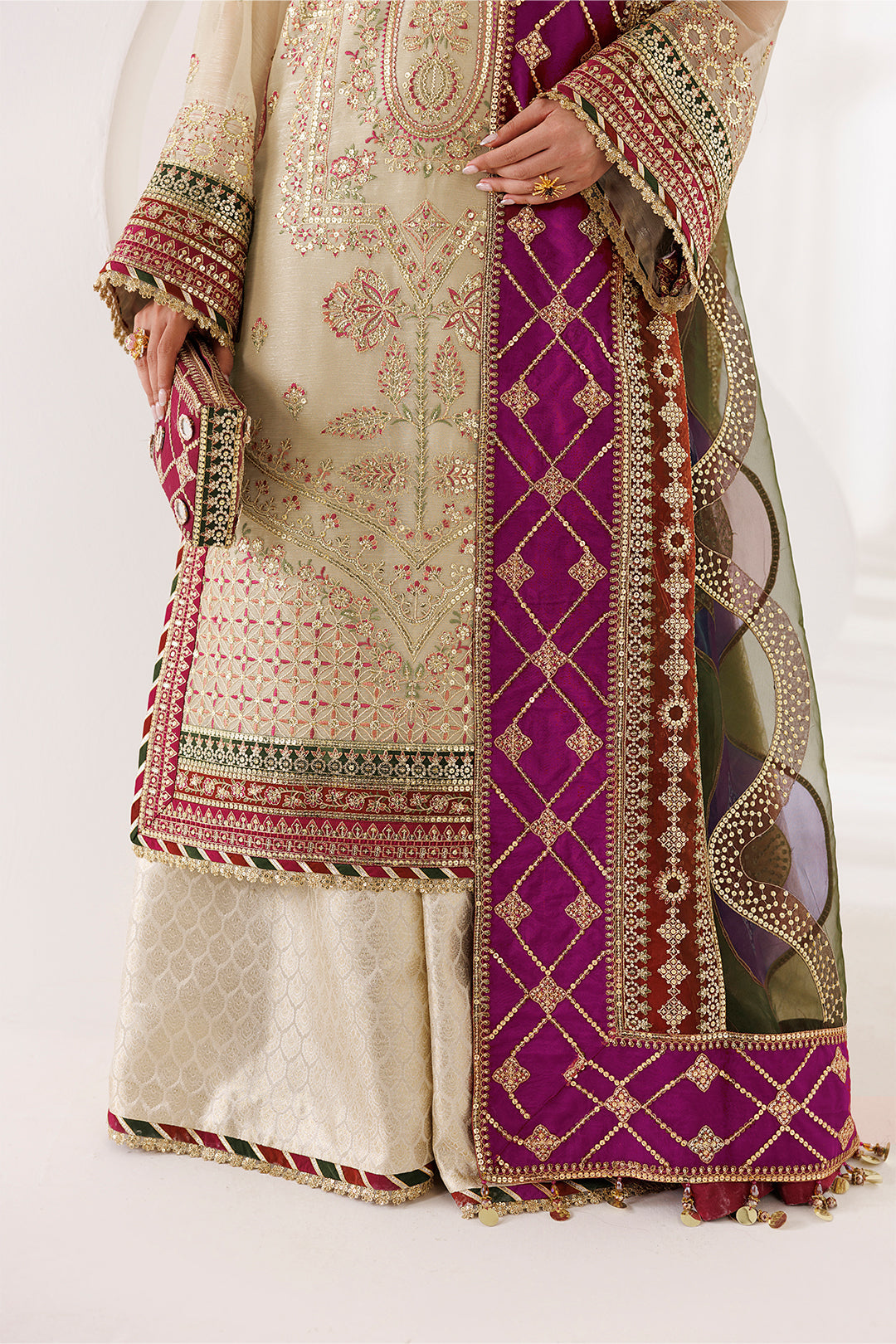 Alizeh | La Ruhe Formals | AF-CH-2264-Cew - Formal Dress - available at Maria Faisal in UK and USA.