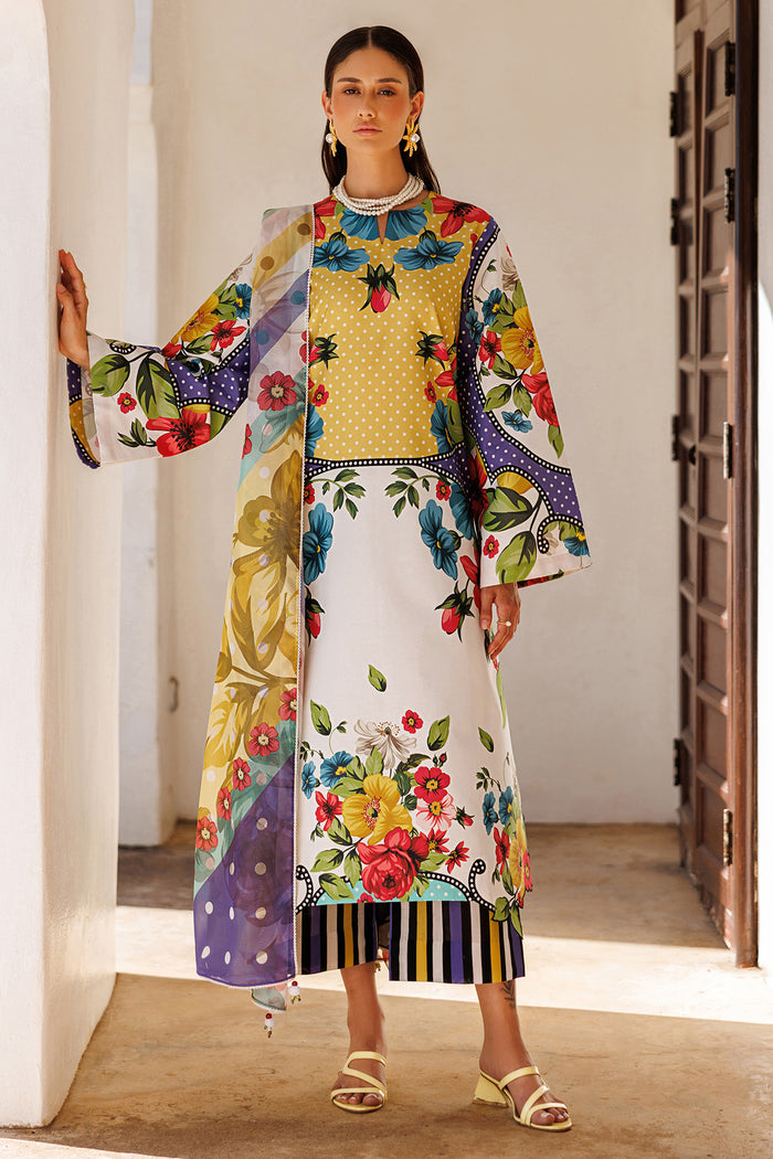 Jazmin | Summer Lawn 26 | USE-9314 - Dress - available at Maria Faisal in UK and USA.