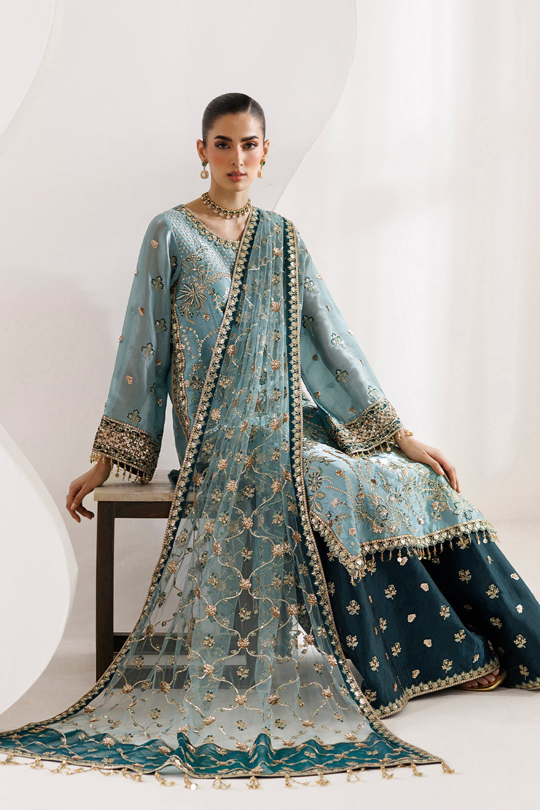 Alizeh | La Ruhe Formals | AF-CH-2266-Scotch - Formal Dress - available at Maria Faisal in UK and USA.