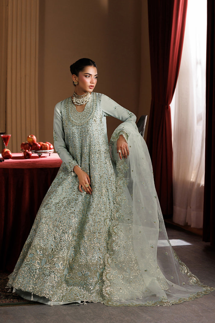 Emaan Adeel | Celeste Festive Edit | HALO - Formal Dress - available at Maria Faisal in UK and USA.