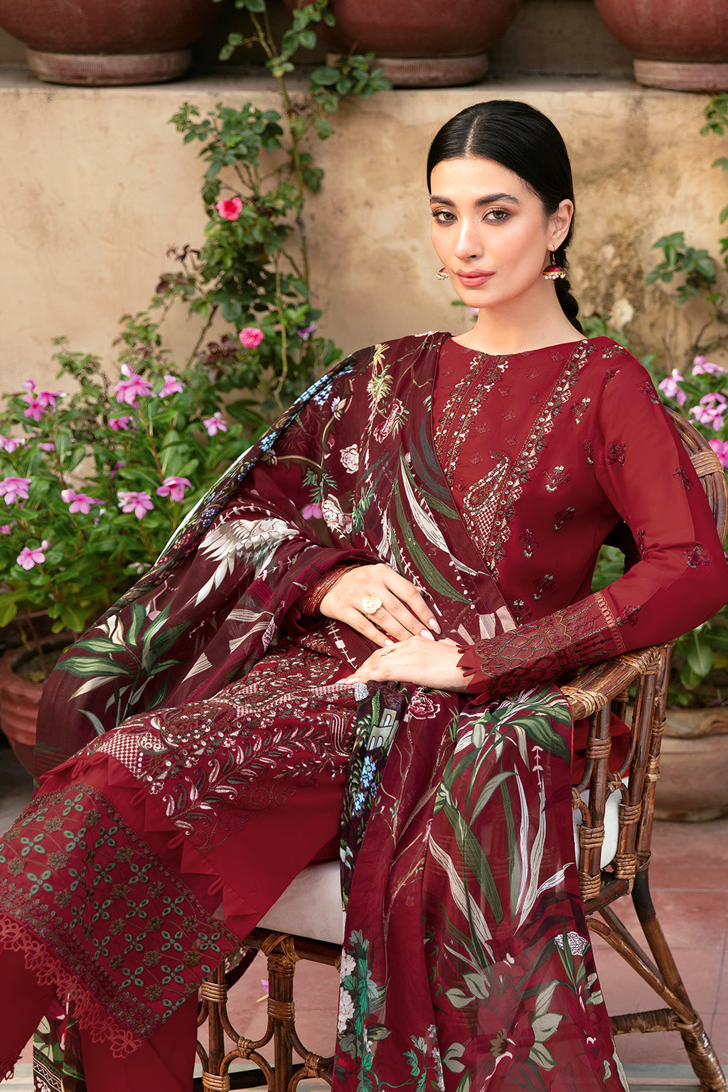 Ramsha | Luxury Lawn 24 | L-803 - Ladies Clothes - Maria Faisal