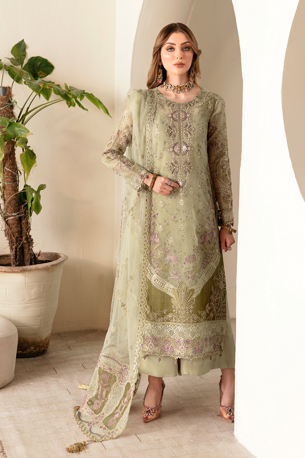 Ramsha | Festive Formals | E-102 - Formal Dress - available at Maria Faisal in UK and USA.