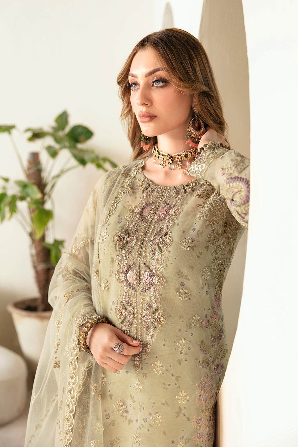 Ramsha | Festive Formals | E-102 - Formal Dress - available at Maria Faisal in UK and USA.