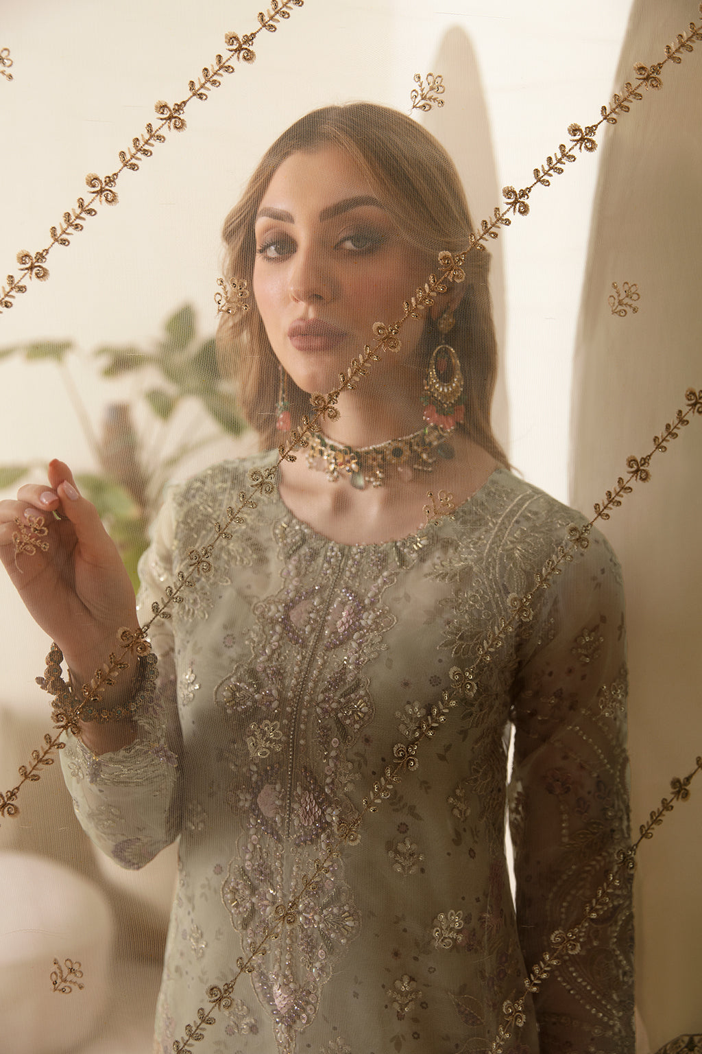 Ramsha | Festive Formals | E-102 - Formal Dress - available at Maria Faisal in UK and USA.