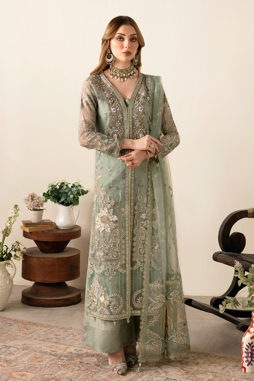 Ramsha | Festive Formals | E-106 - Formal Dress - available at Maria Faisal in UK and USA.