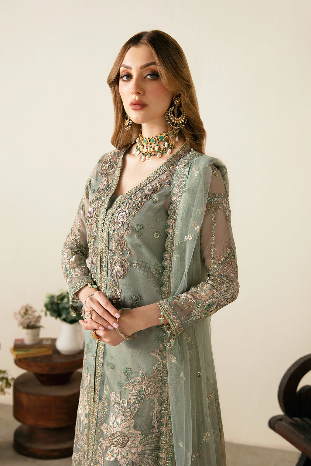 Ramsha | Festive Formals | E-106 - Formal Dress - available at Maria Faisal in UK and USA.