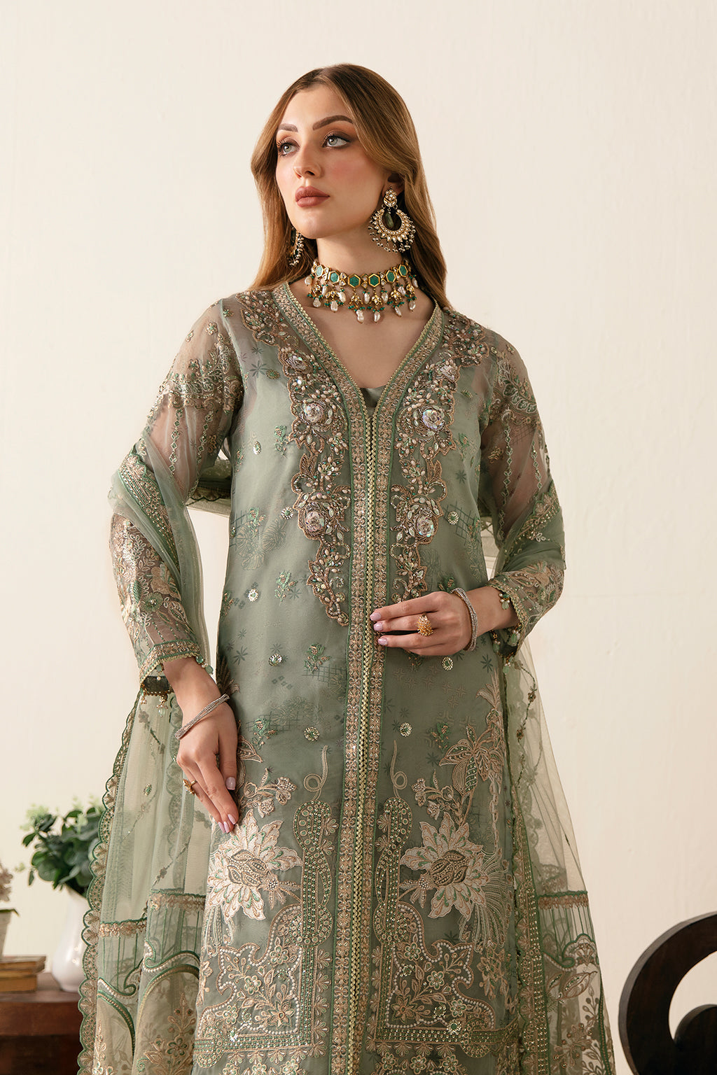 Ramsha | Festive Formals | E-106 - Formal Dress - available at Maria Faisal in UK and USA.