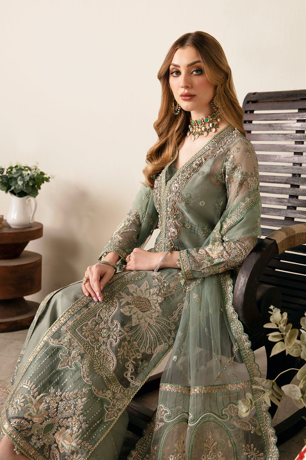 Ramsha | Festive Formals | E-106 - Formal Dress - available at Maria Faisal in UK and USA.