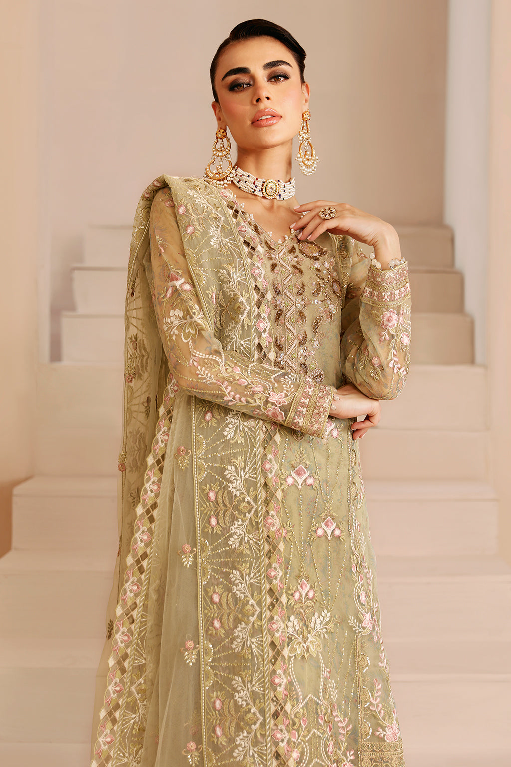 Ramsha | Festive Formals | E-208 - Formal Dress - available at Maria Faisal in UK and USA.