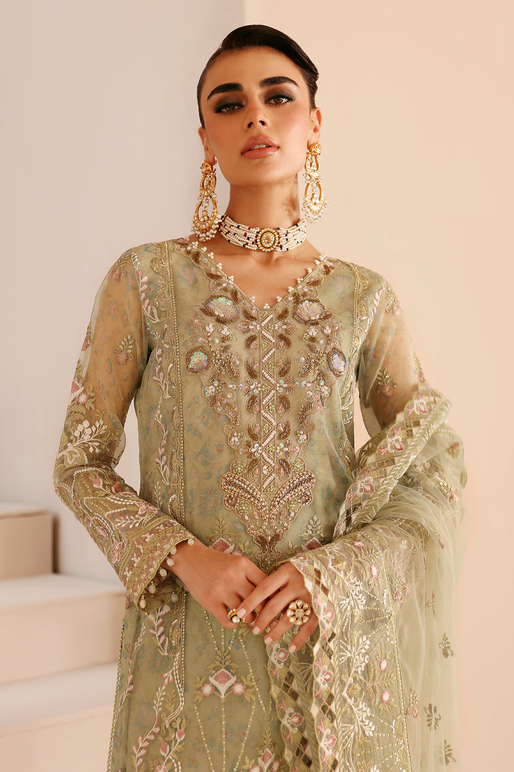 Ramsha | Festive Formals | E-208 - Formal Dress - available at Maria Faisal in UK and USA.