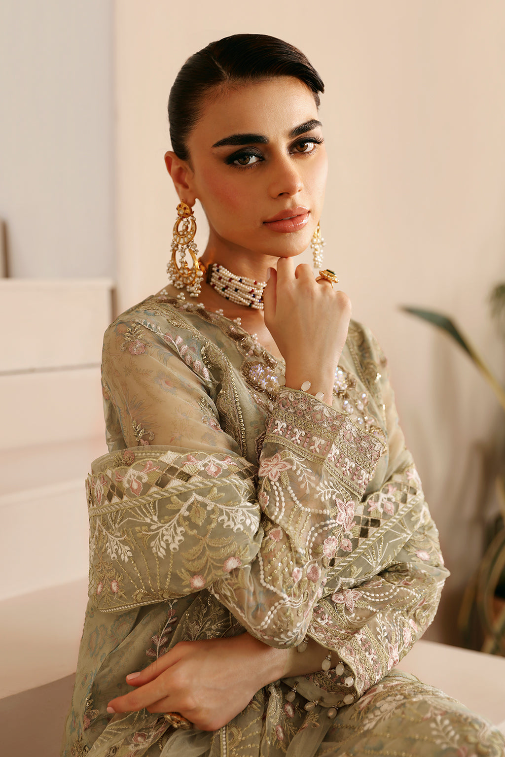 Ramsha | Festive Formals | E-208 - Formal Dress - available at Maria Faisal in UK and USA.
