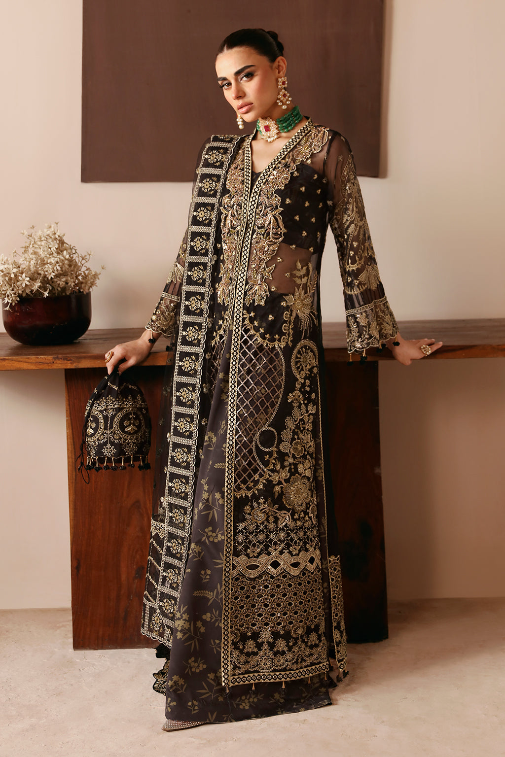 Ramsha | Festive Formals | E-203 - Formal Dress - available at Maria Faisal in UK and USA.