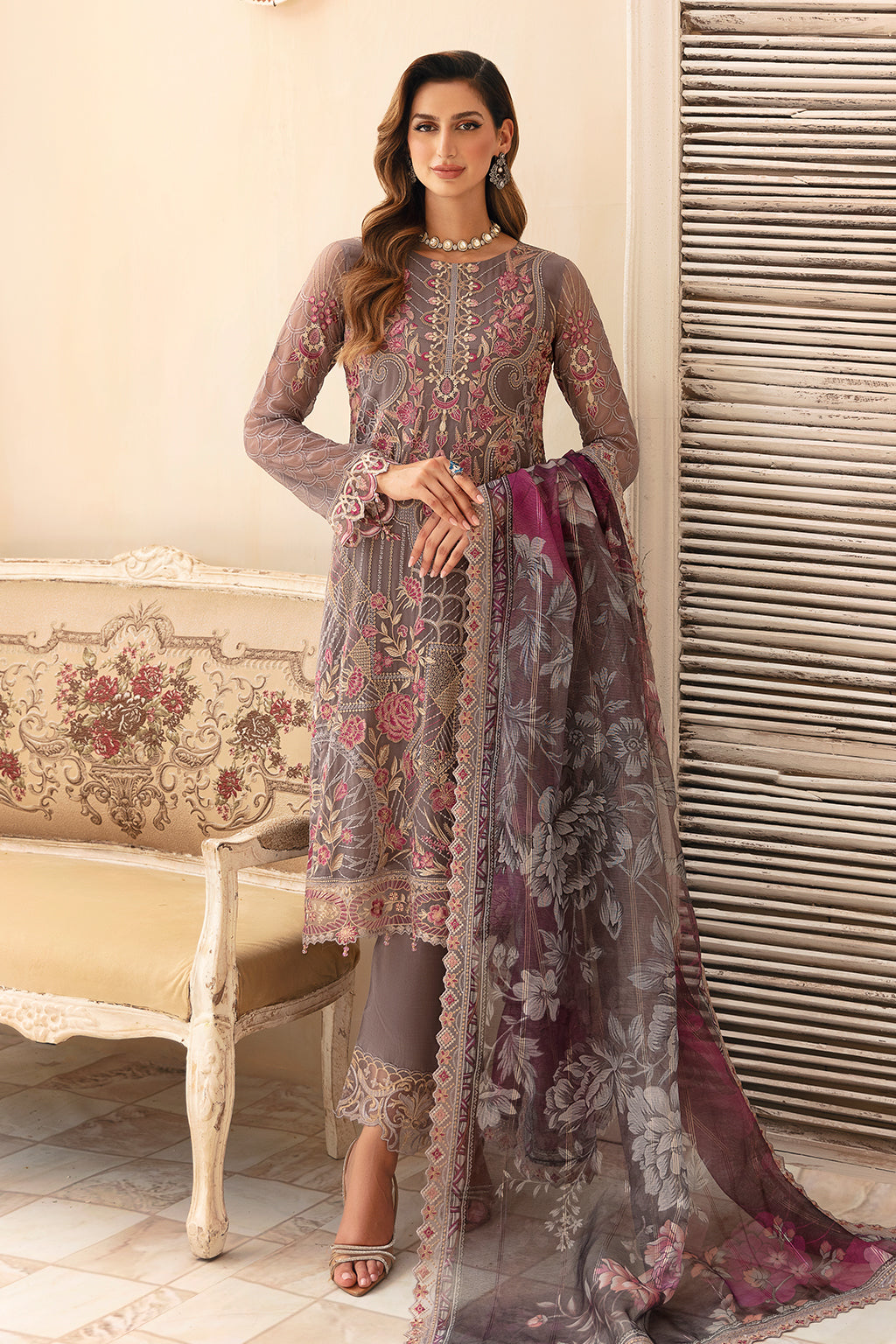 Ramsha | Chevron Chiffon Collection | A-908 - Ladies Clothes 