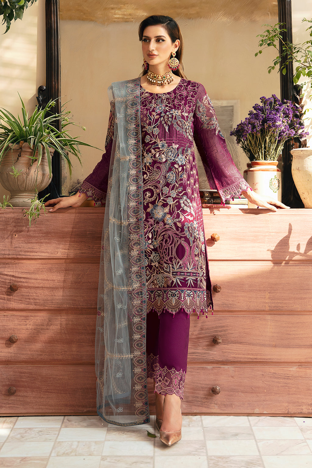Ramsha | Chevron Chiffon Collection | A-911 - Ladies Clothes 
