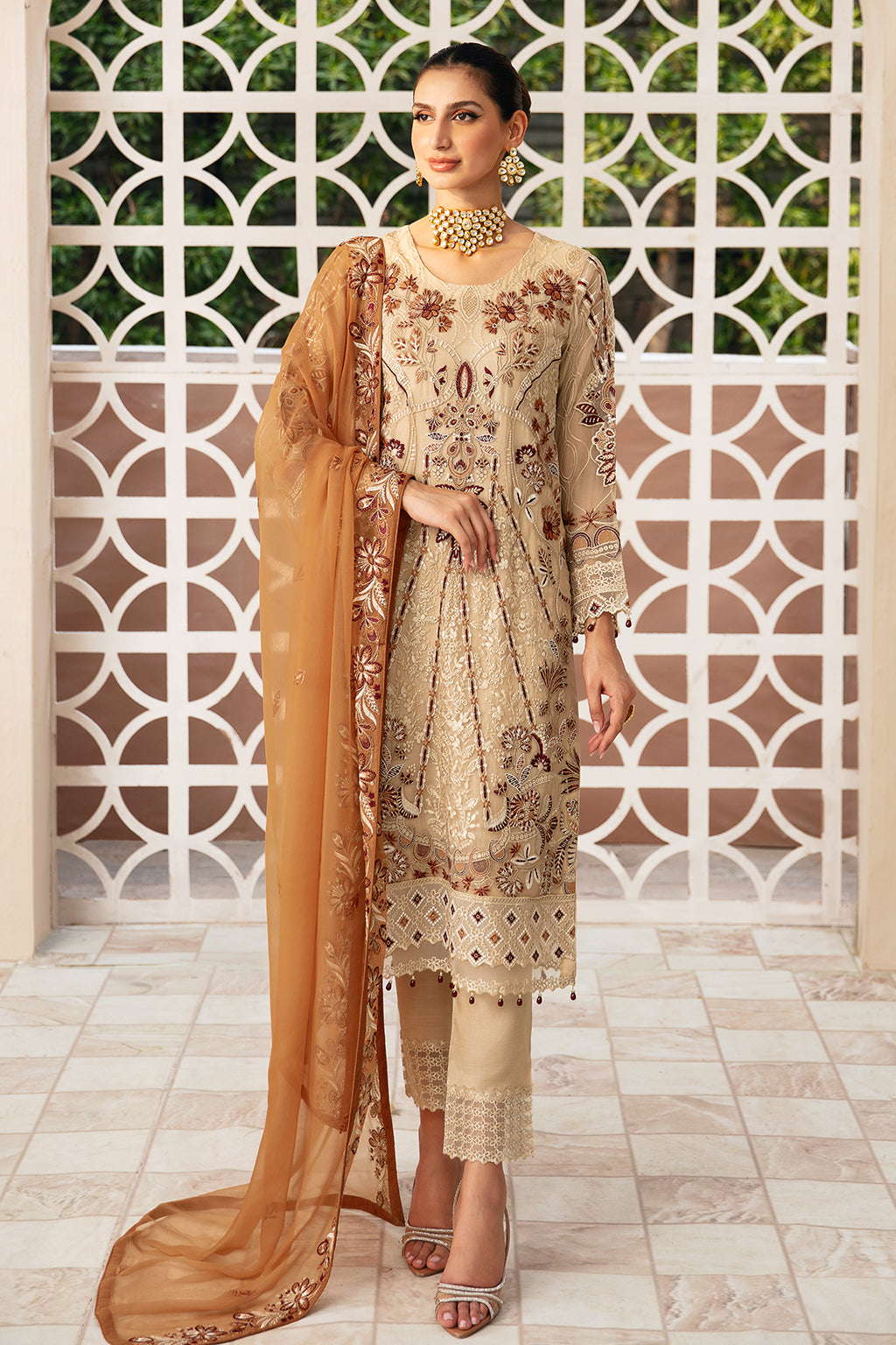 Ramsha | Chevron Chiffon Collection | A-912 - Ladies Clothes 