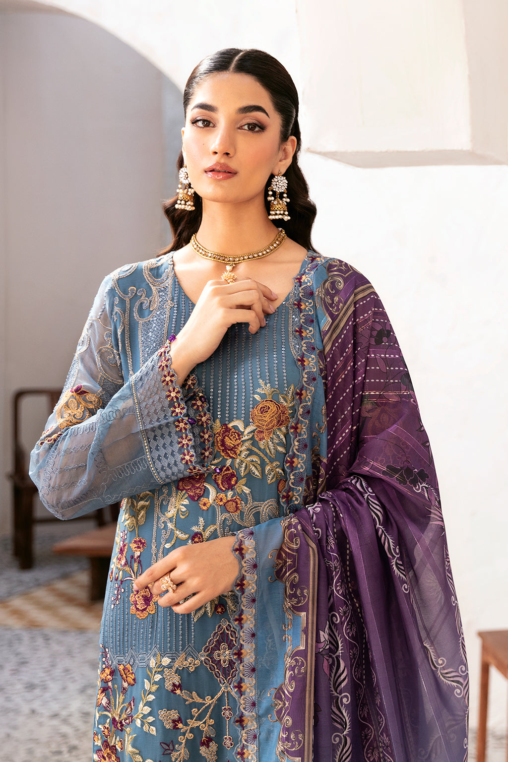 Ramsha | Rangoon Chiffon Collection 24 | D-1202 - Waniyas