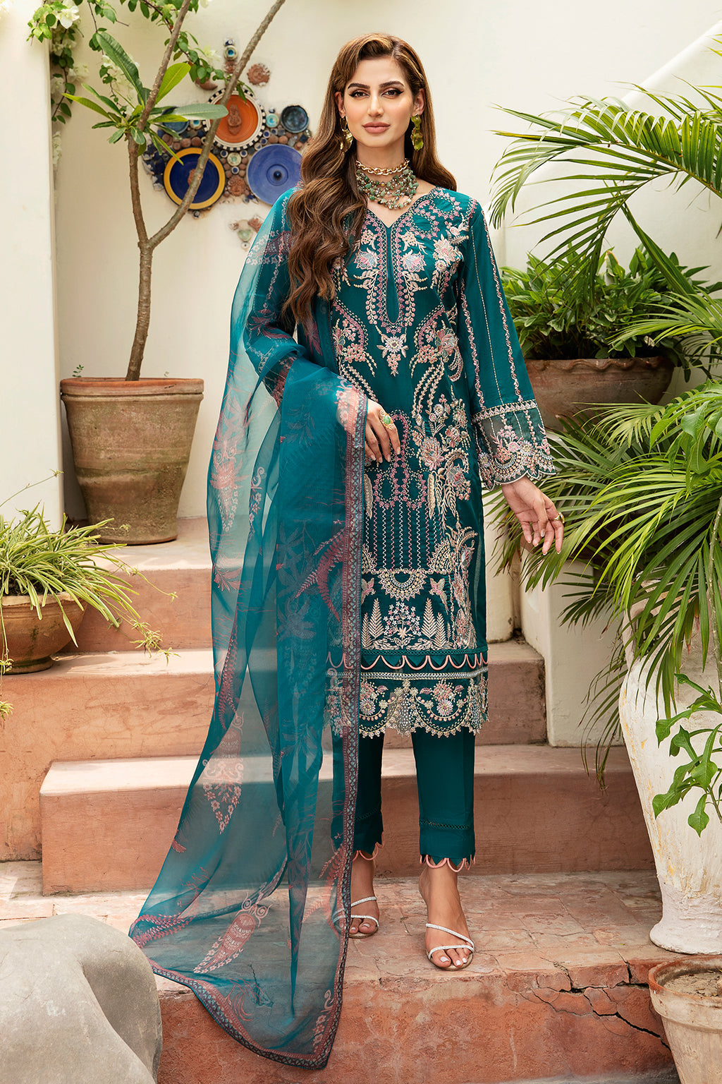 Ramsha | Luxury Lawn 24 | Y-808 - Ladies Clothes - Maria Faisal