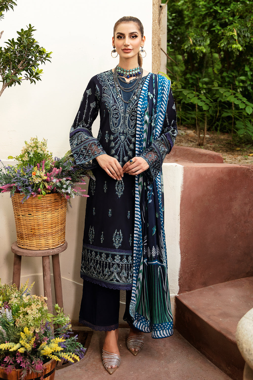 Ramsha | Luxury Lawn 24 | Y-803 - Ladies Clothes - Maria Faisal