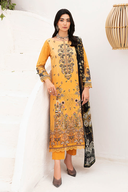 Ramsha | Mashaal Luxury Lawn | L-1111 - Designer Dress with Intricate embroidery and embellishments. Shop elegent wedding dress at Maria Faisal.