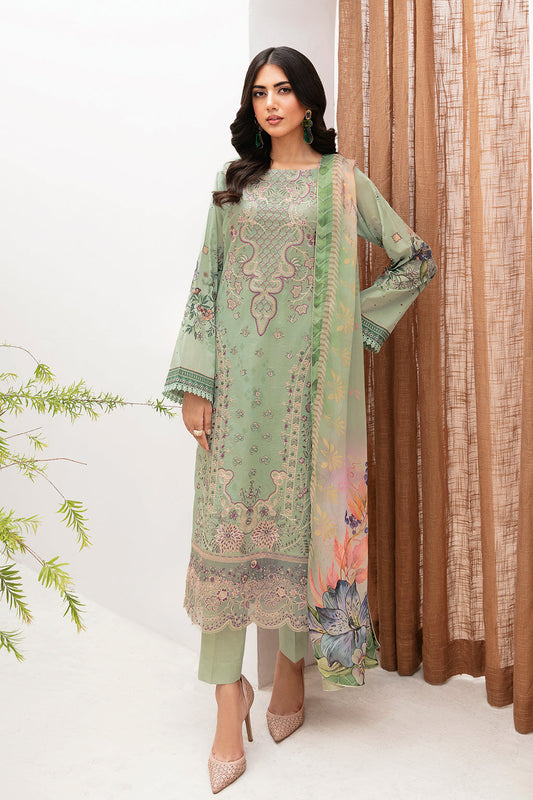 Ramsha | Mashaal Luxury Lawn | L-1101 - Designer Dress with Intricate embroidery and embellishments. Shop elegent wedding dress at Maria Faisal.