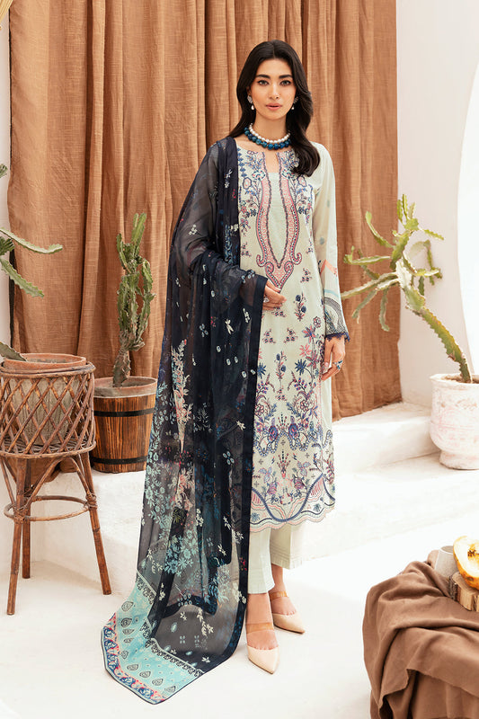 Ramsha | Mashaal Luxury Lawn | L-1107 - Designer Dress with Intricate embroidery and embellishments. Shop elegent wedding dress at Maria Faisal.