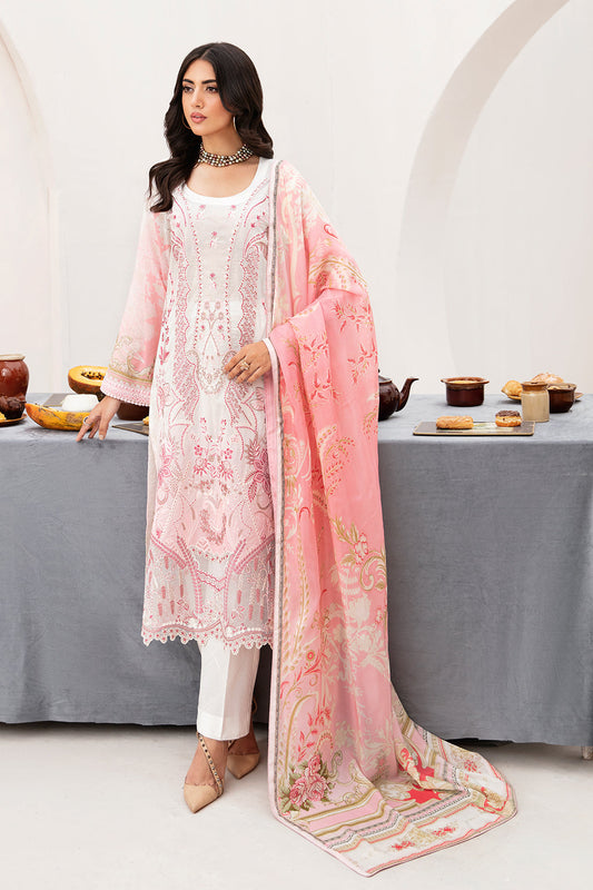 Ramsha | Mashaal Luxury Lawn | L-1104 - Designer Dress with Intricate embroidery and embellishments. Shop elegent wedding dress at Maria Faisal.